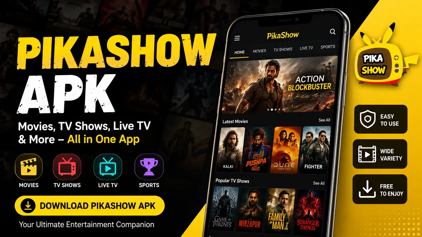 Download Pikashow APK and Explore Movies and TV Shows Online